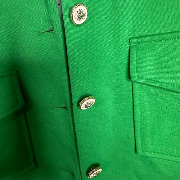 Jules and Leopold Women XL NWT Green Cropped Blazer Jacket Lined Preppy Office - Picture 10 of 11